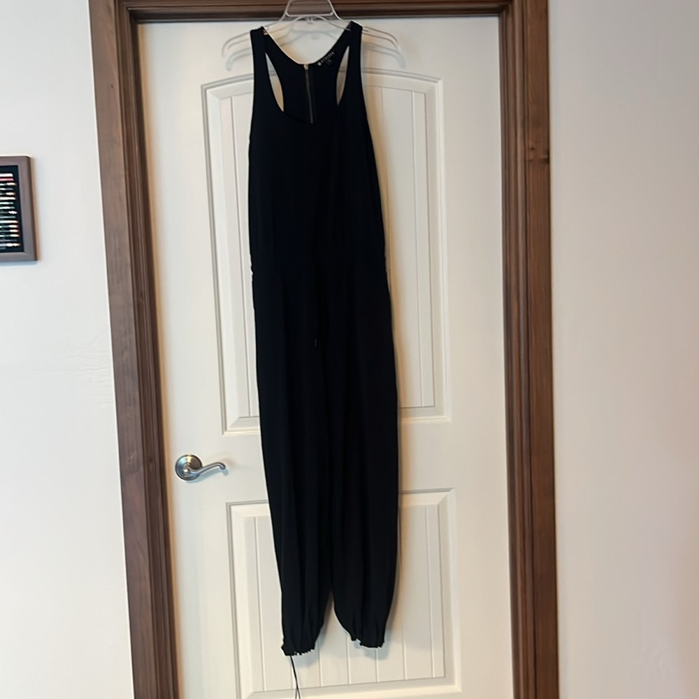 Athleta Revive Wide Leg Convertible Jumpsuit size 8 in Black - Picture 3 of 11